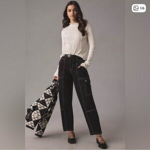 Anthropologie Carson Utility Pants in Black